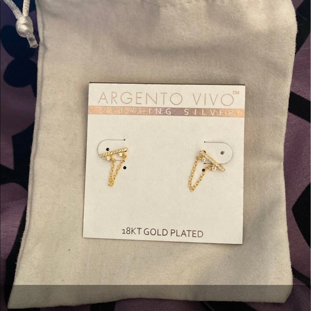 Bar chain earrings